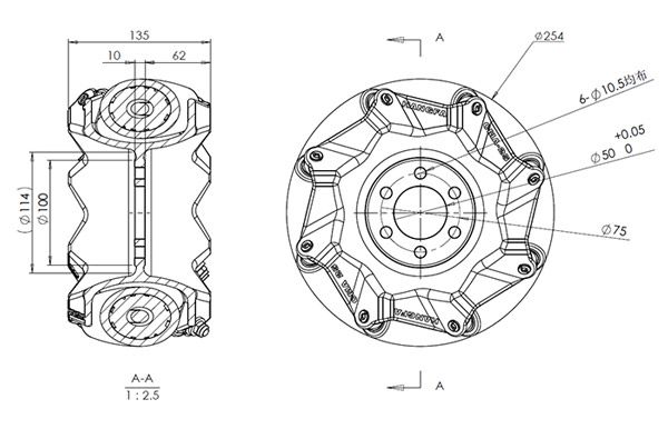 CMA-25 Mecanum Wheel